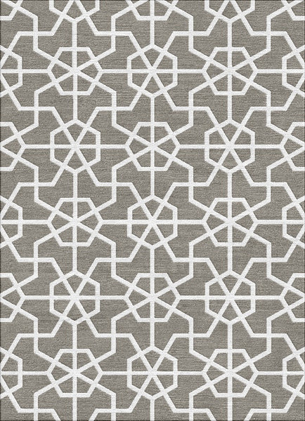 Asian Lattice Rug - Smoked Pearl