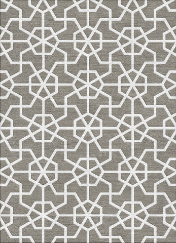 Asian Lattice Rug - Smoked Pearl