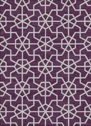 Asian Lattice Rug - Winberry Grey