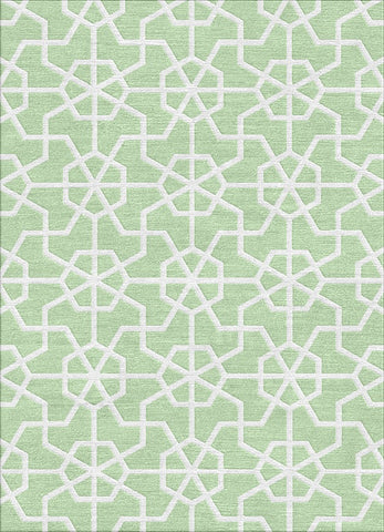 Asian Lattice Rug - Meadow Mist