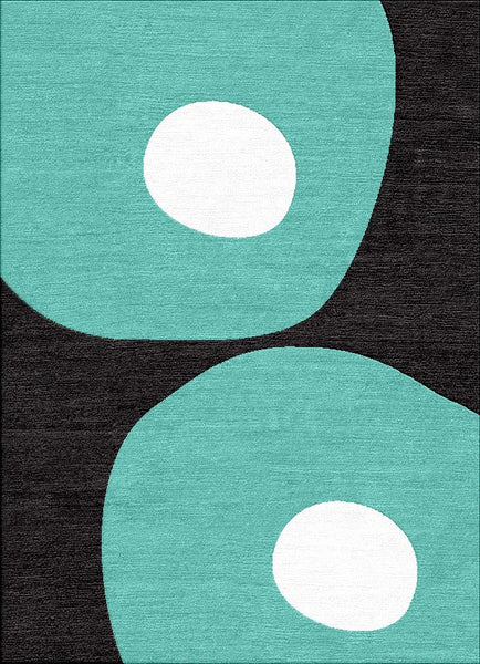 Bamboo Poles Rug - Lagoon