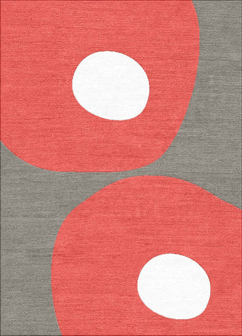 Bamboo Poles Rug - Spiced Coral