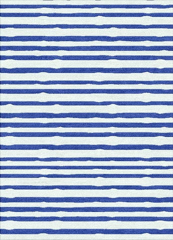 Bamboo Striipe Rug - Dazzling Blue