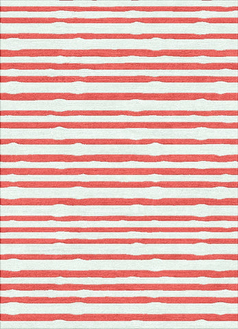 Bamboo Striipe Rug - Spiced Coral
