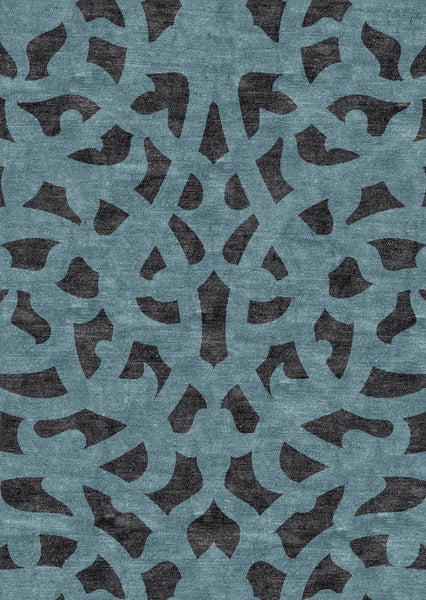 Chinese Door Rug - Duck Egg