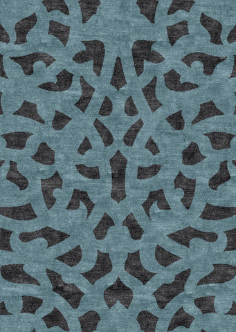 Chinese Door Rug - Duck Egg