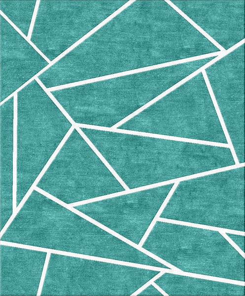 Deco Facet Rug - Dazzling Blue