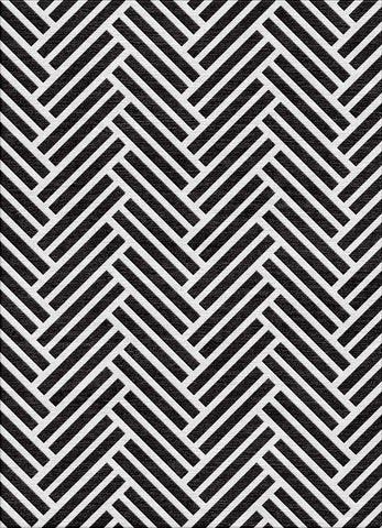 Hearingbone Rug - Emerald