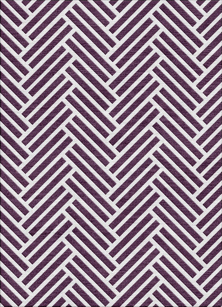 Hearingbone Rug - Wineberry