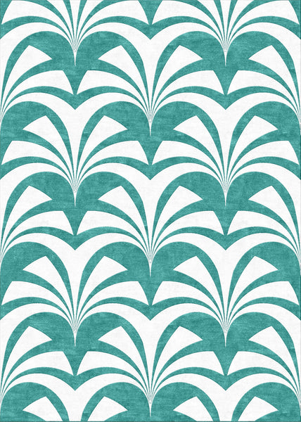 Miami Palms Rug - Salmon