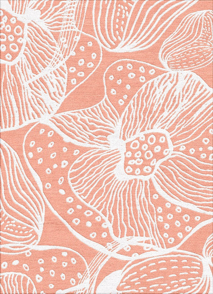 Orchids Rug - Salmon
