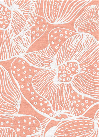 Orchids Rug - Salmon