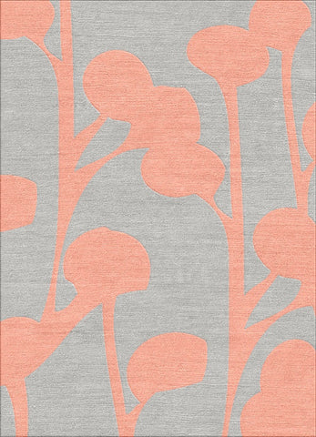 Palm Pods Rug - Salmon