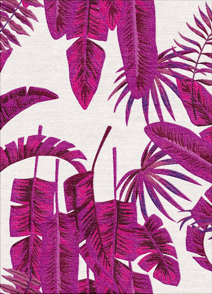 Palms Rug - Rasberry