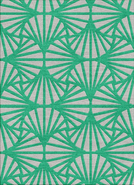 Travellers Palm Rug - Emerald