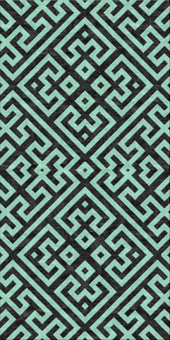 Deco Bloom Rug - Grey Jade