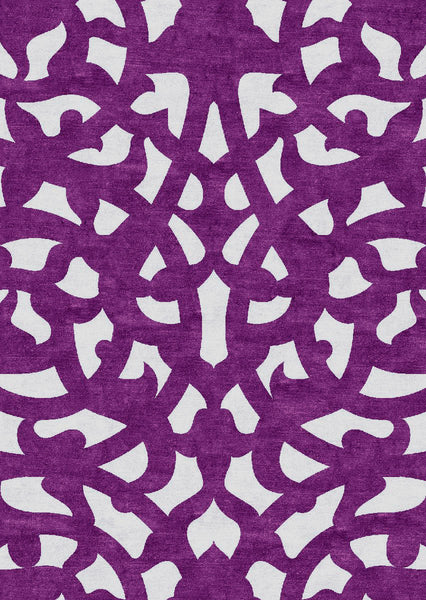 Chinese Door Rug - Grape