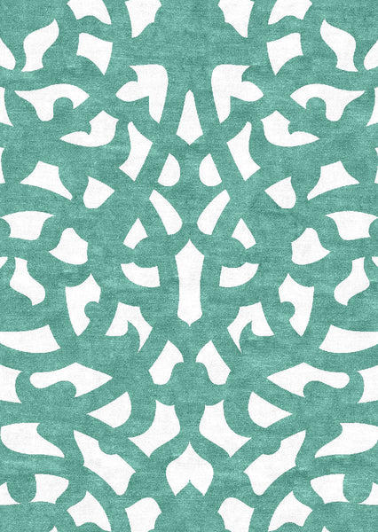 Chinese Door Rug - Lagoon