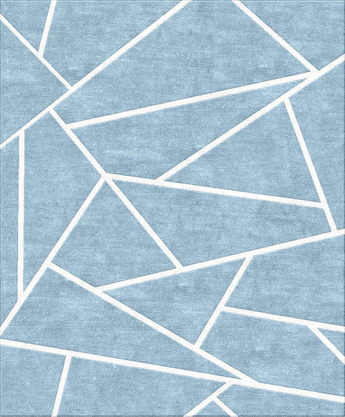 Facet Rug - Pastel Blue