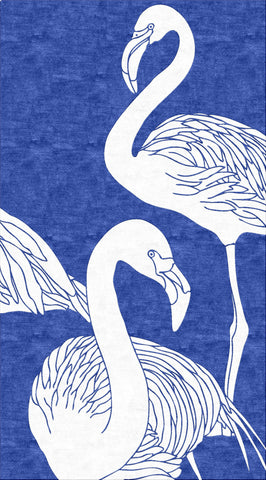 Flamingo Rug - Dazzling Blue
