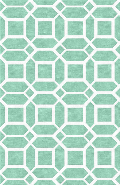 Lattice Rug - Grey Jade
