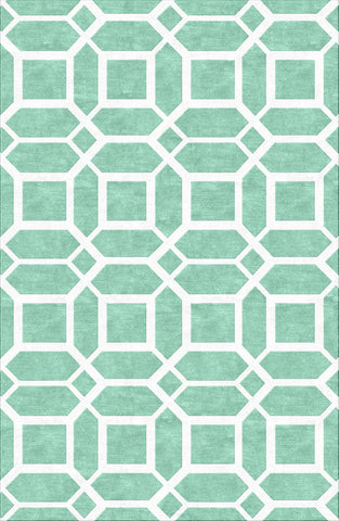 Lattice Rug - Grey Jade
