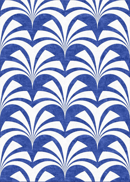 Miami Palms Rug - Dazzling Blue