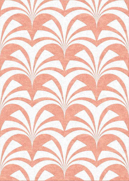 Miami Palms Rug - Salmon
