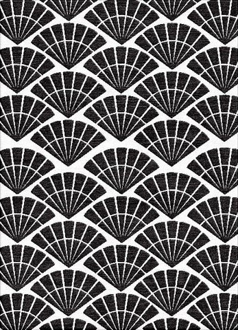 Sensu Fan  Rug - Black
