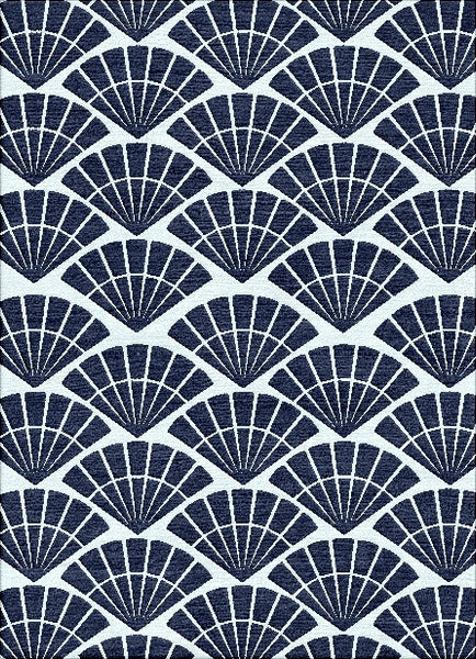 Sensu Fan  Rug - Indigo