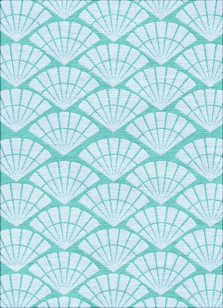 Sensu Fan  Rug - Mint