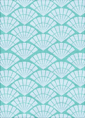 Sensu Fan  Rug - Mint